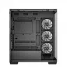 Caja de PC DeepCool CG580 4F semitorre — ATX/ITX/MicroATX, cristal templado, 3×120mm+1×120mm ventiladores, 2×3,5