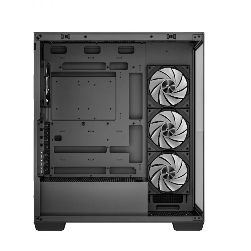 Caja de PC DeepCool CG580 4F semitorre — ATX/ITX/MicroATX, cristal templado, 3×120mm+1×120mm ventiladores, 2×3,5