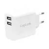 Fuente de alimentación LogiLink - 12 vatios - 2,4 A - 2 puertos de salida (USB)