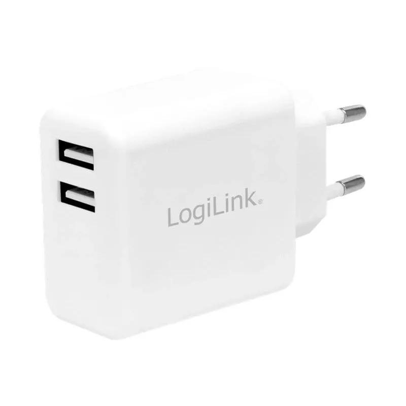 Fuente de alimentación LogiLink - 12 vatios - 2,4 A - 2 puertos de salida (USB)