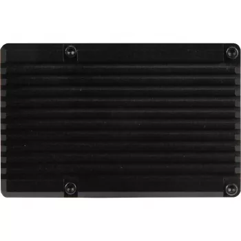 JOY-IT RPI CASE ALU07F - Carcasa para Raspberry Pi 4, aluminio, ventilador, negro (RB-ALUCASEP4+07FAN)