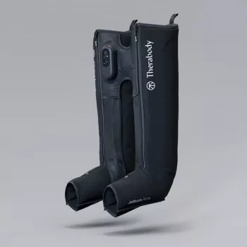 Botas de recuperación neumáticas Therabody RecoveryAir JetBoots Prime S — sistema de compresión secuencial, batería, 180 min de autonomía, negro, 2,51 kg