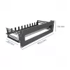 Panel de interruptor automático DELOCK 67282 — Accesorio metálico para rack de 19 pulgadas, carcasa negra, 1 unidad