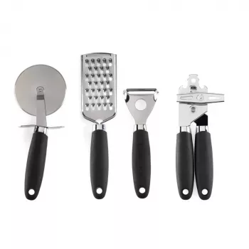 Set de utensilios de cocina Russell Hobbs Venus Collection 4 piezas Negro