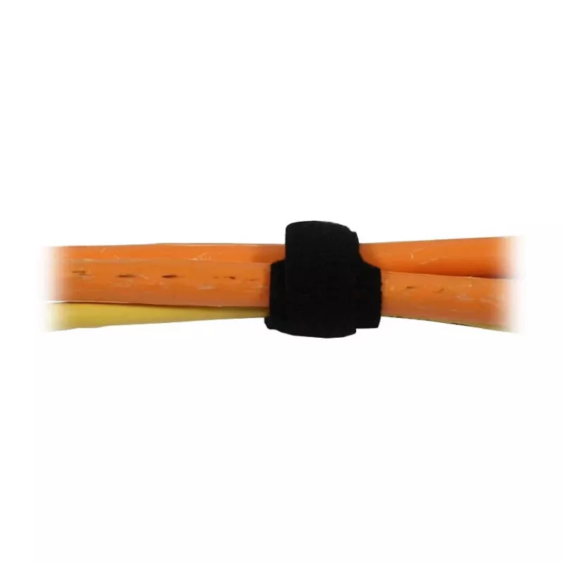 Synergy 21 S215682 - brida con cierre de velcro - nailon - polipropileno (PP) - negro - 15 cm - 20 mm - 1 mm