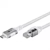 Goobay 74177 - adaptador de red cable USB 3.1 Type-C Gigabit Ethernet 3 m - tarjeta de red - 1.000 Mbps (74177)