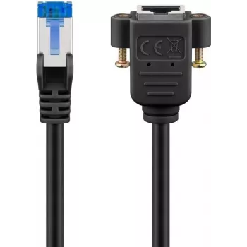 Cable de extensión Goobay CAT 6A, S/FTP (PiMF), negro (65643)