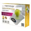 Báscula de cocina electrónica ESPERANZA Avocado gris — capacidad 5 kg, plataforma de bambú, unidades g/lb/oz