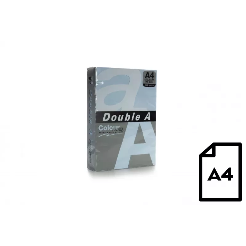 Papel de color Double A, 80 g, A4, 500 hojas, Ocean