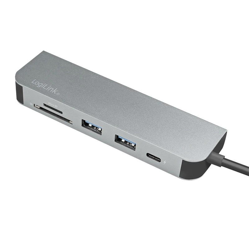 LogiLink UA0343 hub multipuerto USB-C aluminio USB 3.2 2nd Gen Mult