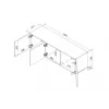 Mueble RTV Cama 3D ALMA 150x41.5xH55 cashmere