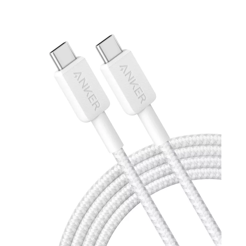 Cable USB-C a USB-C Anker 322 — 1,8 m, blanco