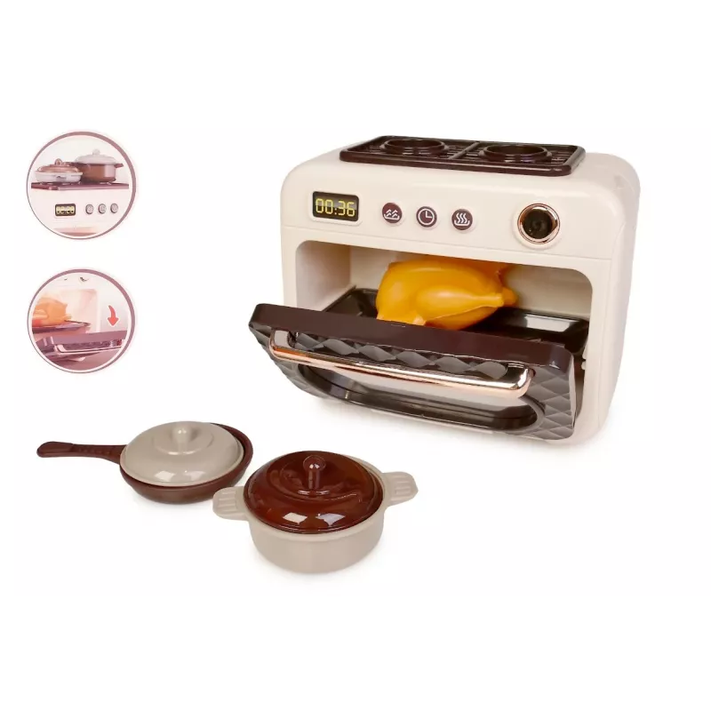 Horno de juguete Artyk 180507 con luz – aparato de juego infantil para sets de juego de rol