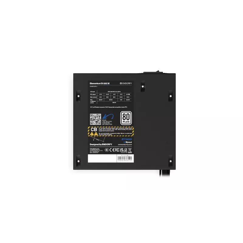 ENDORFY Elementum E5 550W Fuente de alimentación 24-pin ATX ATX Negro