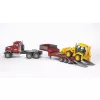Camión articulado de juguete con accesorio JCB 4CX, BRUDER, modelo BR-02813, construcción ABS, multicolor
