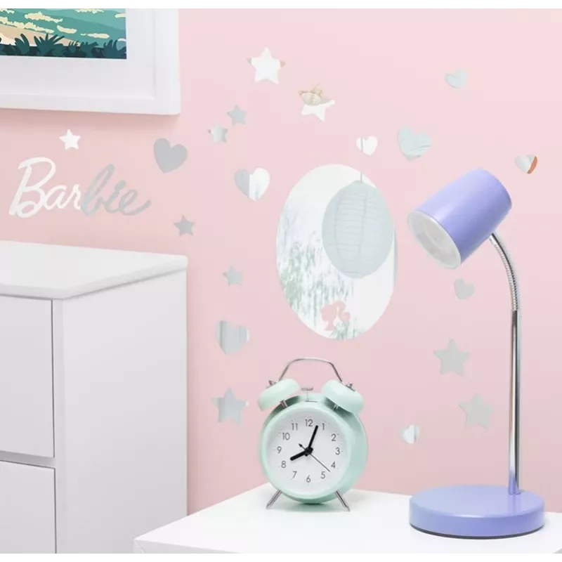 Pegatina de pared espejo Paladone PP13751BR diseño Barbie – pegatina decorativa autoadhesiva de lámina de espejo
