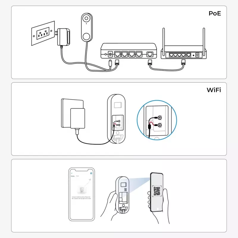 Videoportero Reolink D340W 5MP WLAN detección de personas audio bidireccional