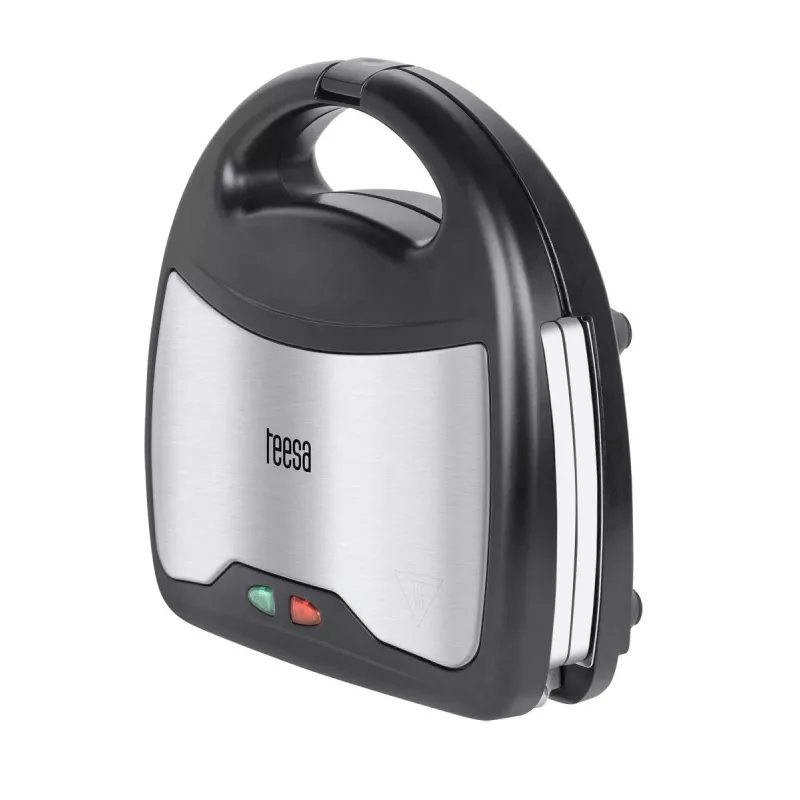 Sandwichera Teesa TSA3221 800 W negra acero inoxidable