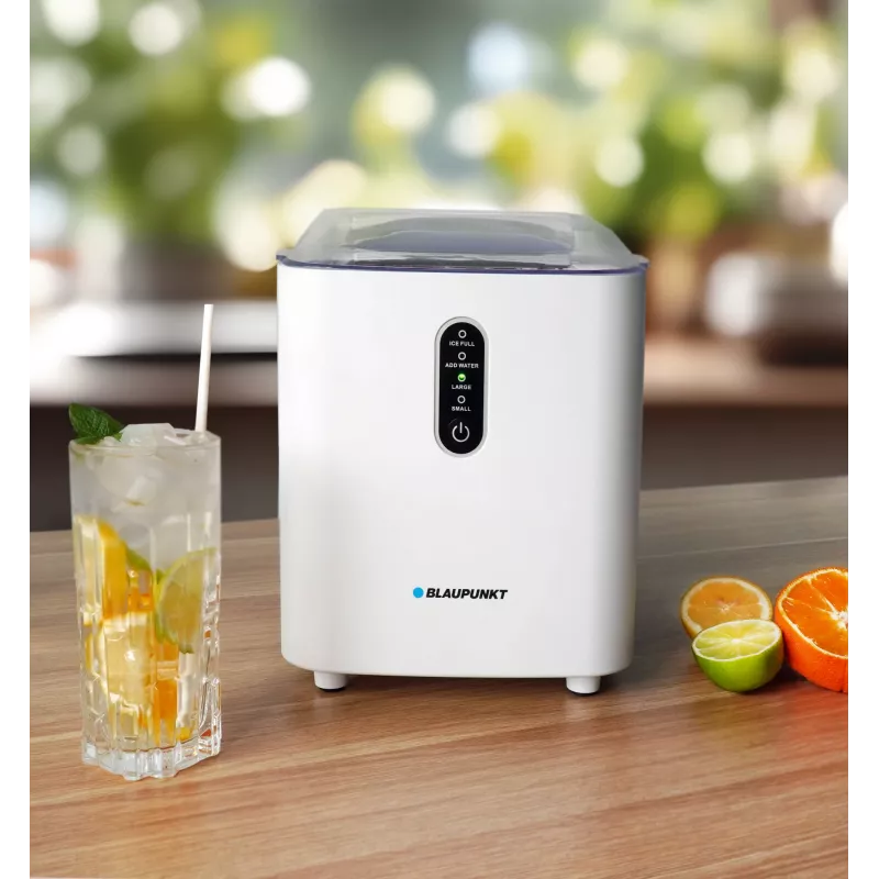 Máquina de cubitos de hielo BLAUPUNKT IMB201 diseño compacto producción rápida de hielo