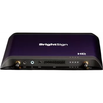 Reproductor multimedia BrightSign HD1026 4K con USB, GPIO, audio, soporte microSD