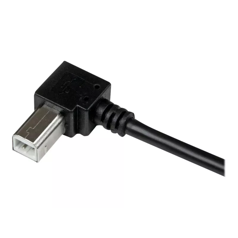 StarTech.com Cable USB 2.0 A a B en ángulo recto de 3 m – M/M, 3 m, USB A, USB B, USB 2.0, negro