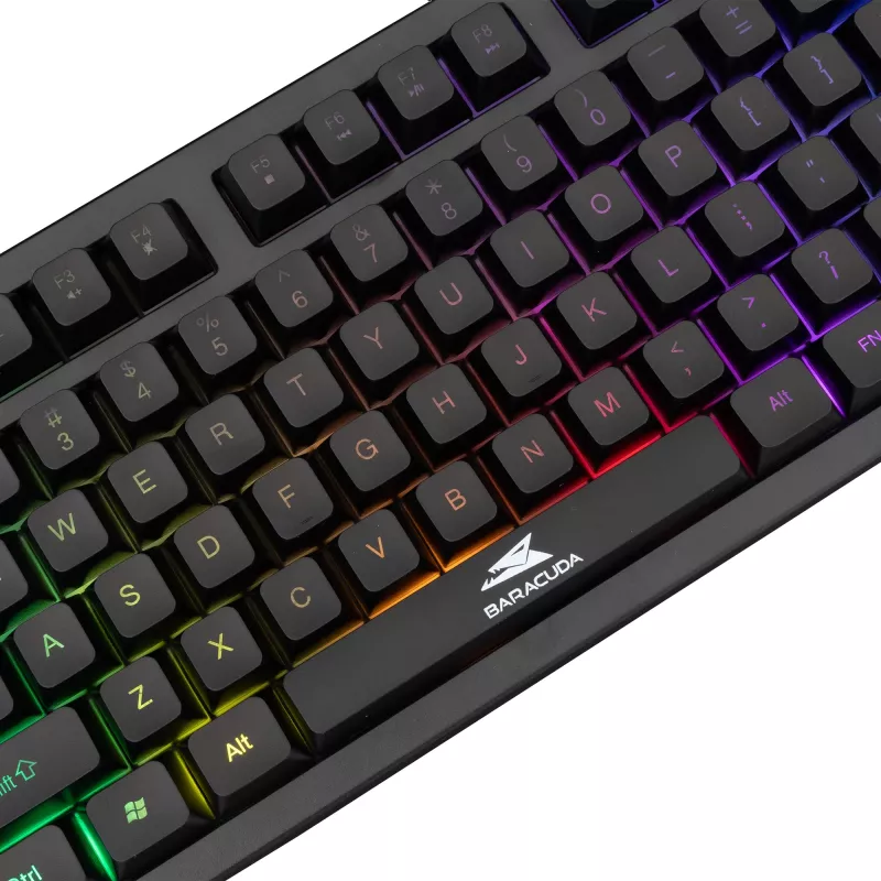 Teclado con cable Baracuda Krill negro KRILL-B — diseño compacto, distribución US