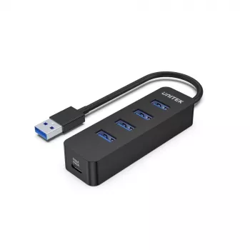 UNITEK uHUB Q4 USB 3.2 Gen 1 (3.1 Gen 1) Type-A 5000 Mbit/s negro