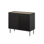 Cómoda Cama Meble ONDA 2D 98x45x85 cm, negro, marco de aglomerado