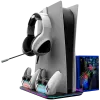 Soporte de refrigeración CANYON CS-51 RGB para PS5 Slim negro con base de carga doble para mandos