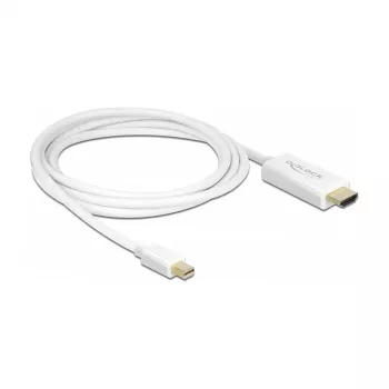 Adaptador de cable de vídeo DeLOCK 83707 Mini DisplayPort a HDMI 2 m blanco