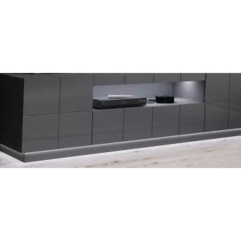 Mueble RTV con iluminación LED Cama Meble REJA – montaje en superficie, luz blanca, alimentación AC