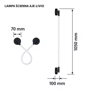 Lámpara de pared LED Activejet AJE-LIVIO WW
