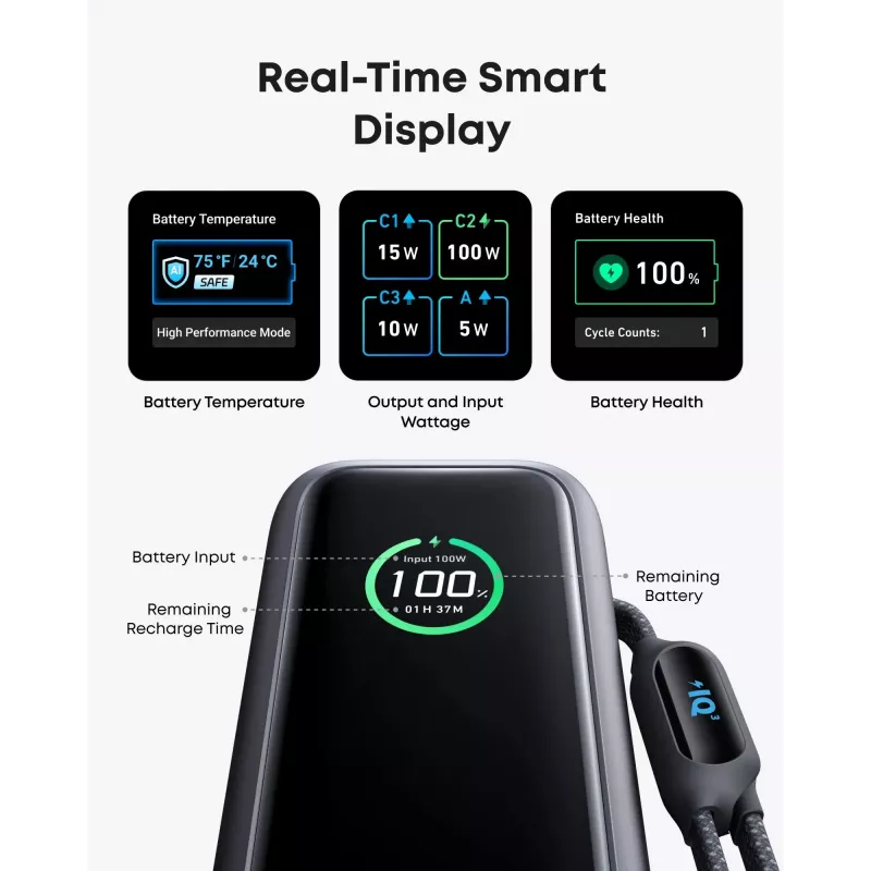 Batería externa portátil Anker A1695H11 25000 mAh