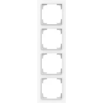 BUSCH JAEGER BJ Marco embellecedor 4 elementos 1724-44GB Busch-art linear blanco estudio