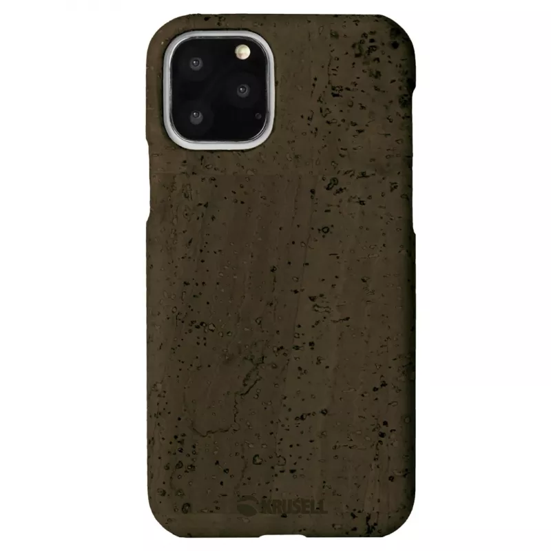 Funda para móvil Krusell Birka para Apple iPhone 11 Pro Max, funda estilo piel marrón oscuro