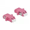 Conector de fibra óptica LC hembra–hembra DELOCK 86537 OM4, pack de 2