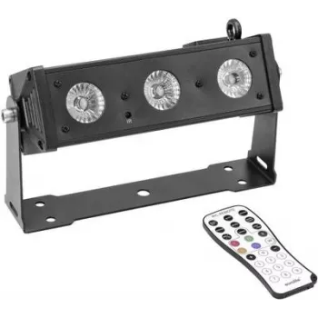 Luz de efecto LED EUROLITE BAR-3 DMX 3 LEDs — foco compacto de escenario/deslumbramiento con control DMX