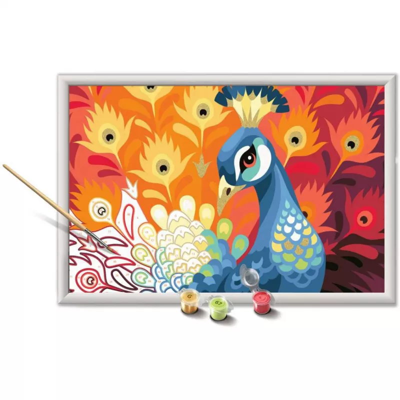 Set de pintura y moldeado Ravensburger CreArt Proud Peacock — set de pintura