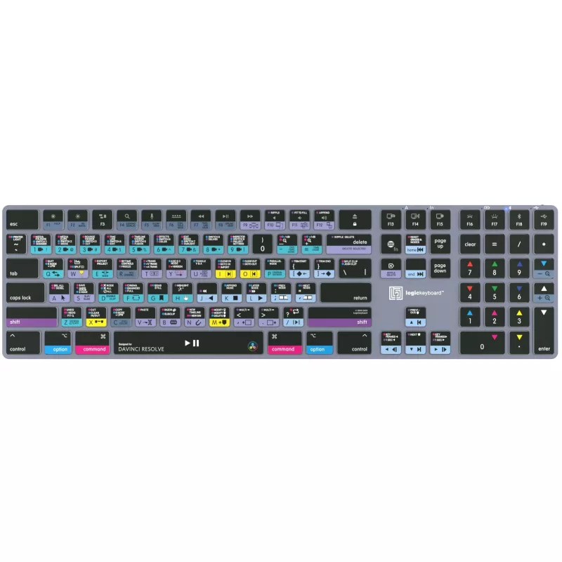 Teclado Logickeyboard LKB-RESB-TM-UK Office Bluetooth QWERTY gris titanio
