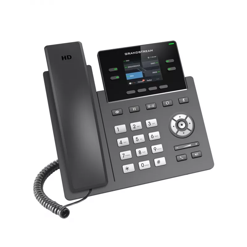 Grandstream Networks GRP2612 Teléfono IP Negro 2 líneas