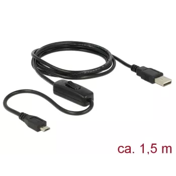 Cable USB DeLOCK 84803 USB 2.0 1,5 m USB A Micro-USB B negro