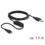 Cable USB DeLOCK 84803 USB 2.0 1,5 m USB A Micro-USB B negro