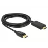 Adaptador de cable de vídeo DeLOCK 85318 DisplayPort a HDMI 3m negro