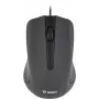 Ratón USB con cable, 3 botones, superficie engomada, 1000 DPI
