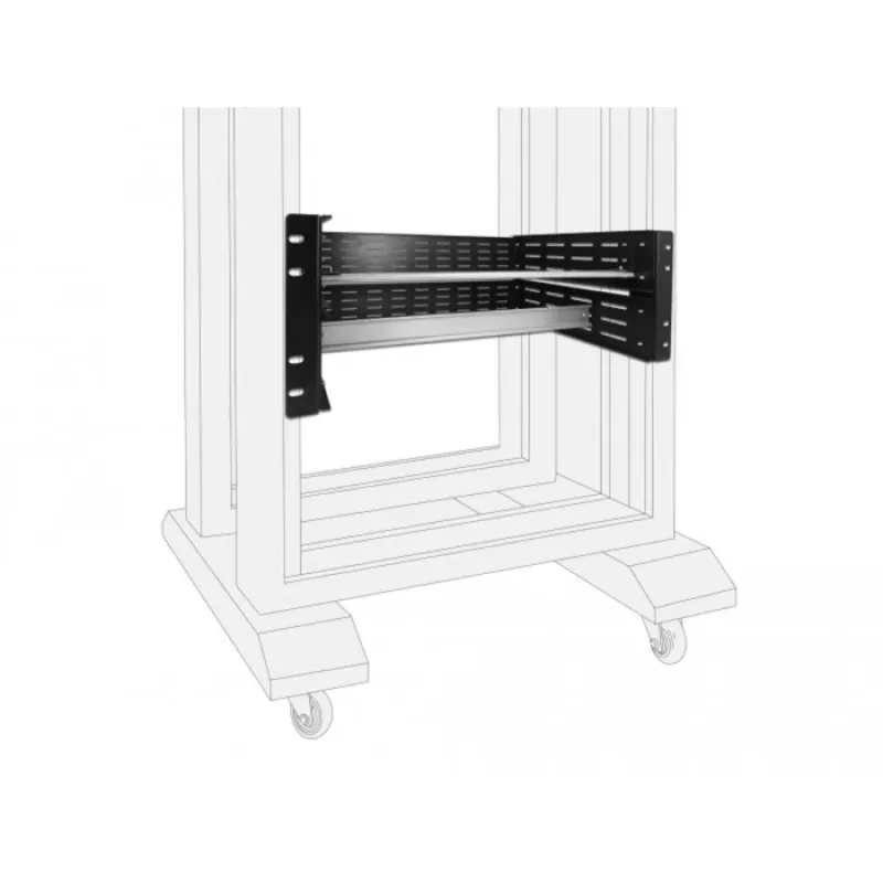 Delock kit de montaje en carril DIN - montaje en rack - negro - 4U - 48,3 cm (19