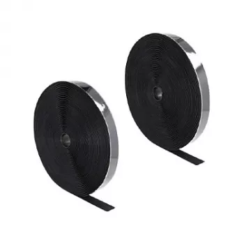 DeLOCK cinta velcro de alto rendimiento autoadhesiva 25 m x 25 mm negra