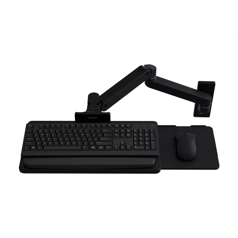 Soporte de teclado Ergotron LX Pro brazo de teclado de pared negro aluminio