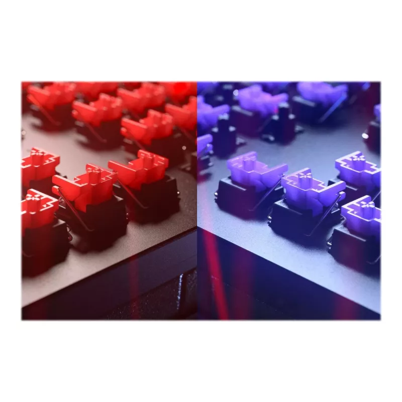 Teclado gaming con cable Razer Huntsman V2 — interruptores ópticos morados clicky, LED RGB