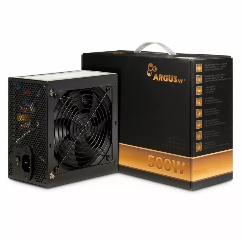 Fuente de alimentación Inter-Tech ArgusNT BPS-500 500 W 20+4 pin ATX ATX Negra