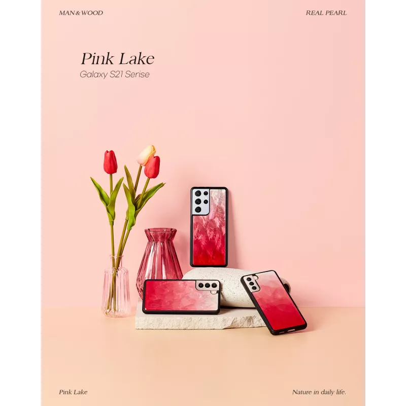 Funda para smartphone iKins para Samsung Galaxy S21+ — pink lake con detalles negros